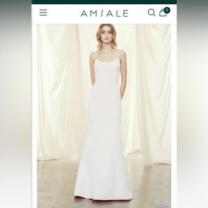 Amsale bridesmaid dress - style MOE, color BALLET, fabric FAILLE, size 10.